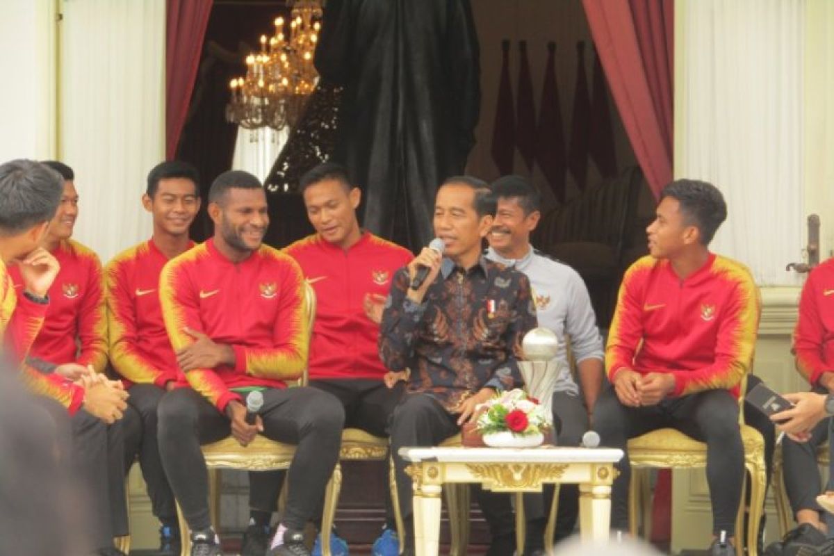 Timnas Garuda Muda U-22 diterima Presiden di Istana Merdeka