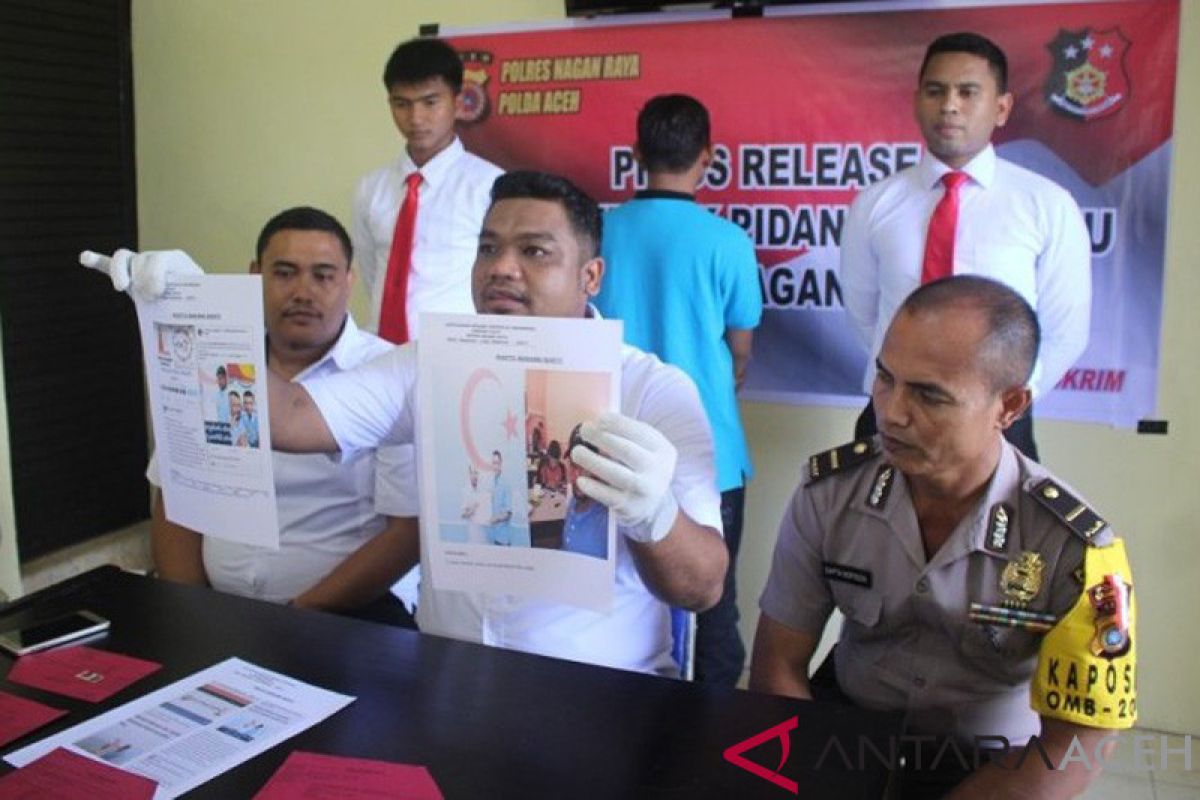 Bercanda edit foto teman, warga Nagan Raya ditangkap polisi