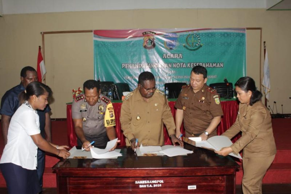 Pemkab Asmat jalin kerja sama dengan Kejaksaan dan Polri