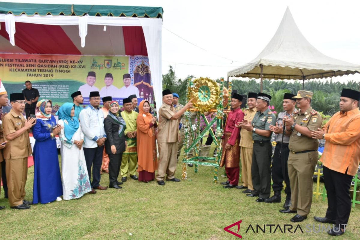 Bupati Serdang Bedagai resmikan STQ Kecamatan Tebing Tinggi