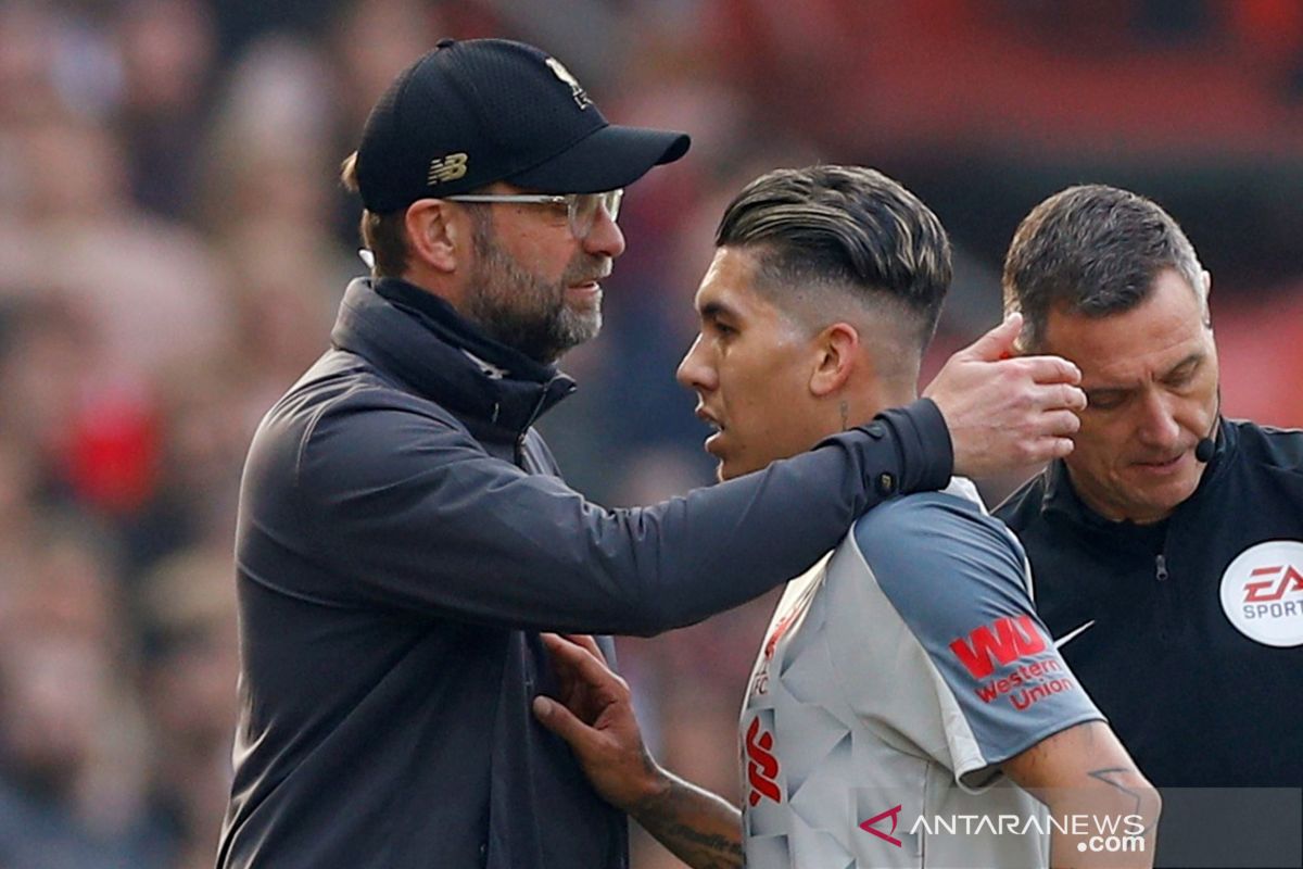 Klopp belum bisa pastikan kebugaran Firmino jelang Derby Merseyside