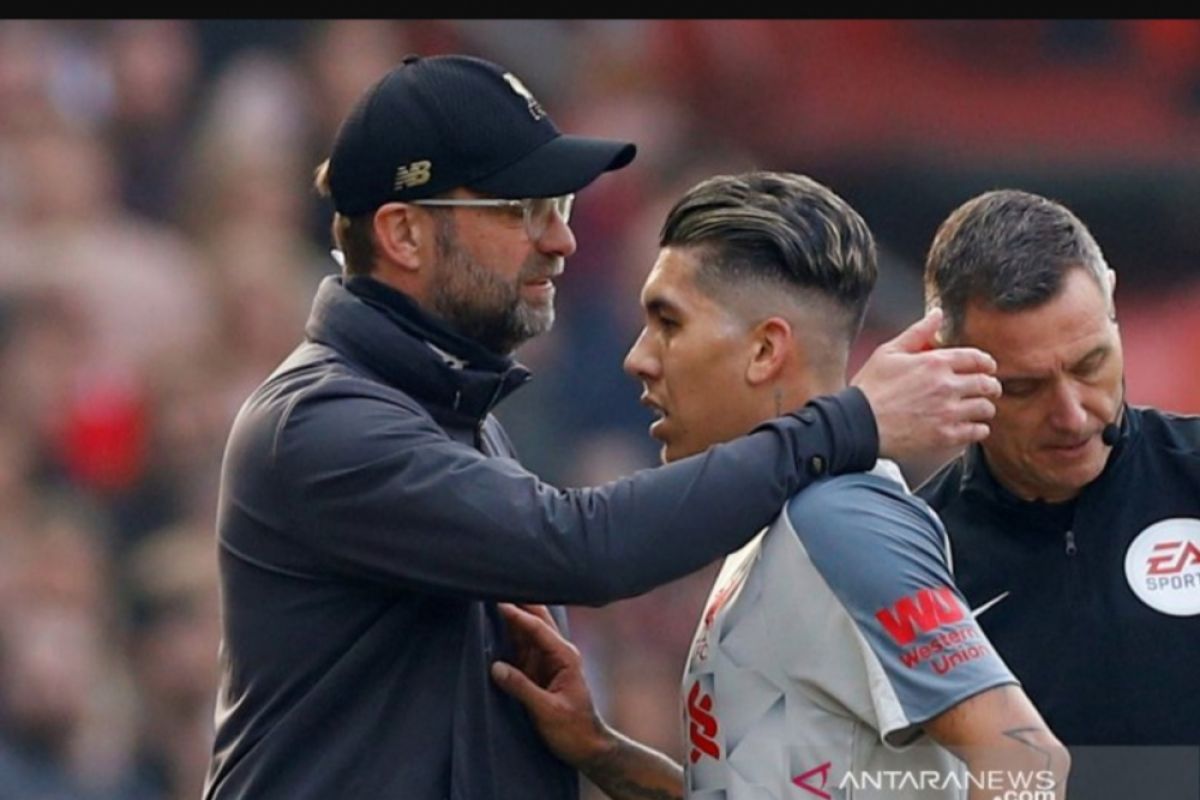 Jelang Derby Merseyside, Klopp belum bisa pastikan kebugaran Firmino