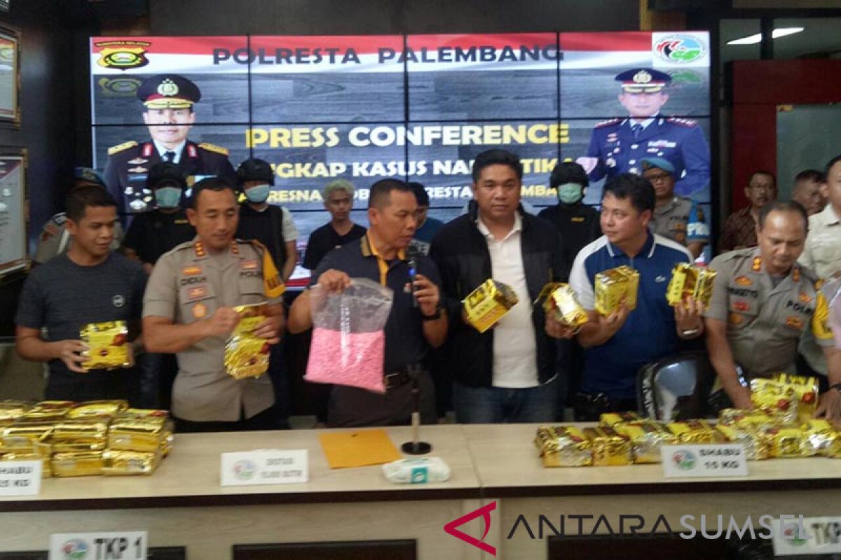 Polisi tangkap jaringan Letto bawa 40 kilogram sabu di Palembang