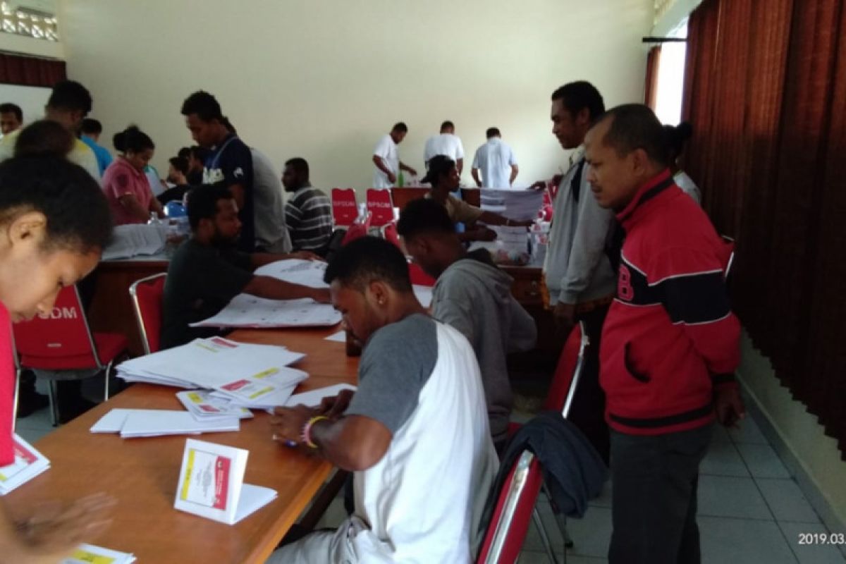 Bawaslu: KPU Kota Jayapura mulai lipat surat suara
