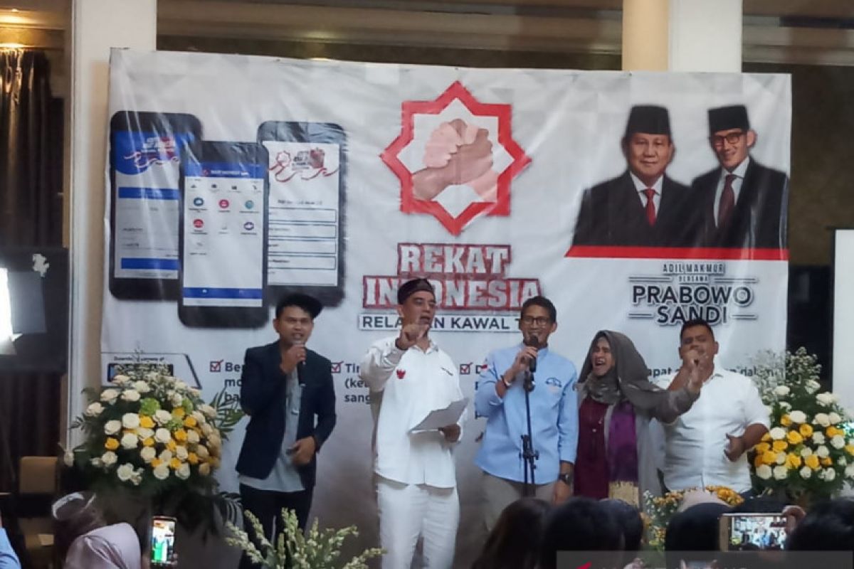 Relawan Prabowo Subianto-Sandiaga Uno luncurkan aplikasi Rekat Indonesia