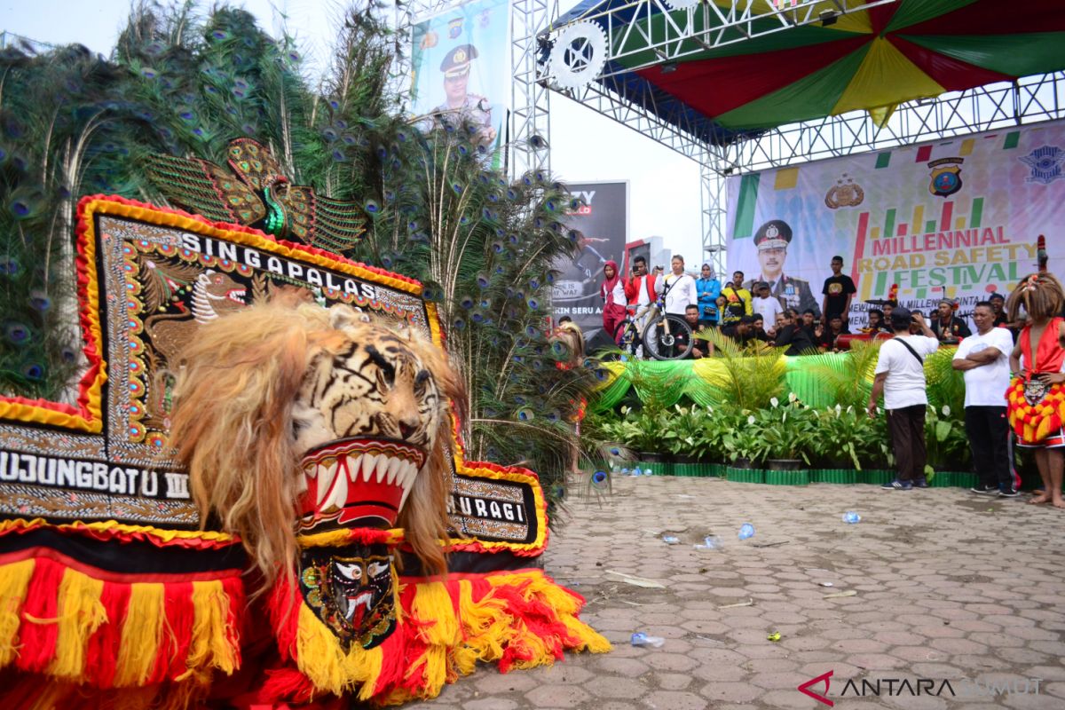 Millenial Road Safety Festival di Padangsidimpuan tampilkan Reog Ponorogo