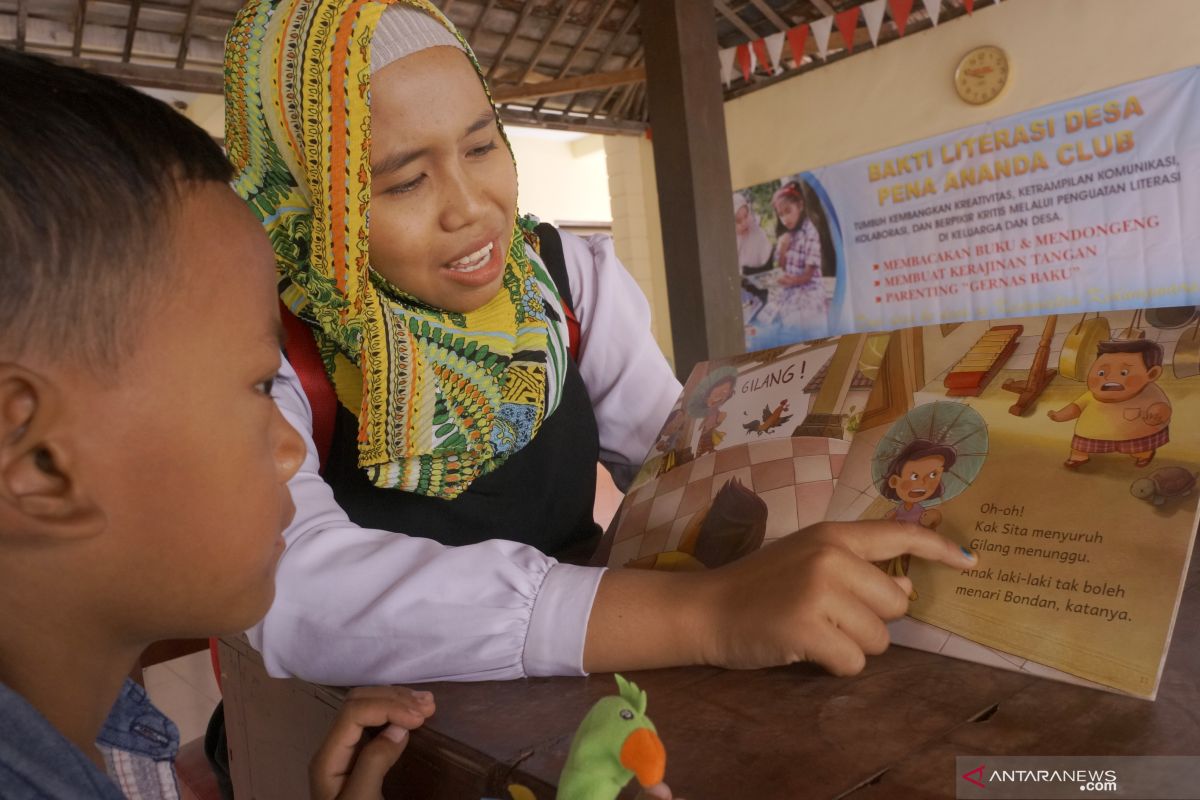 Belasan relawan gelar simulasi "Bakti Literasi Desa"