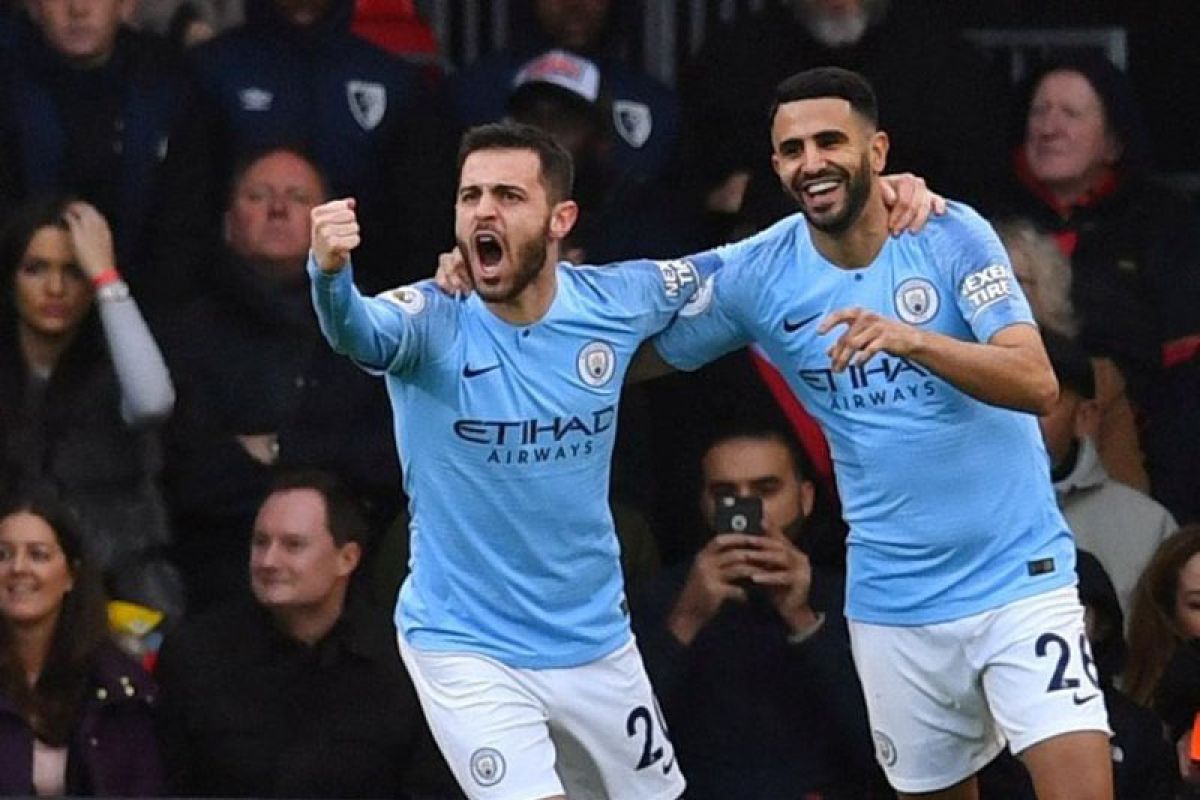 Manchester City ke puncak klasemen setelah menang di kandang Bournemouth