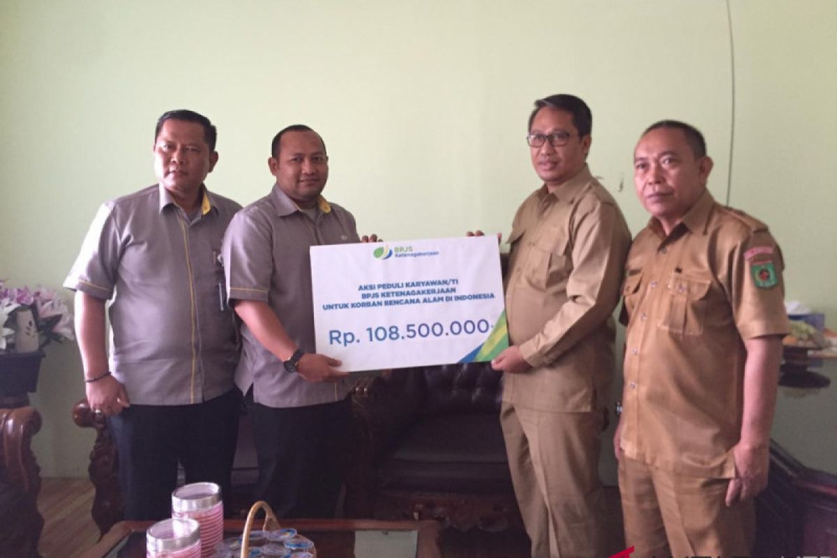 BPJS Ketenagakerjaan salurkan bantuan untuk Lombok Utara