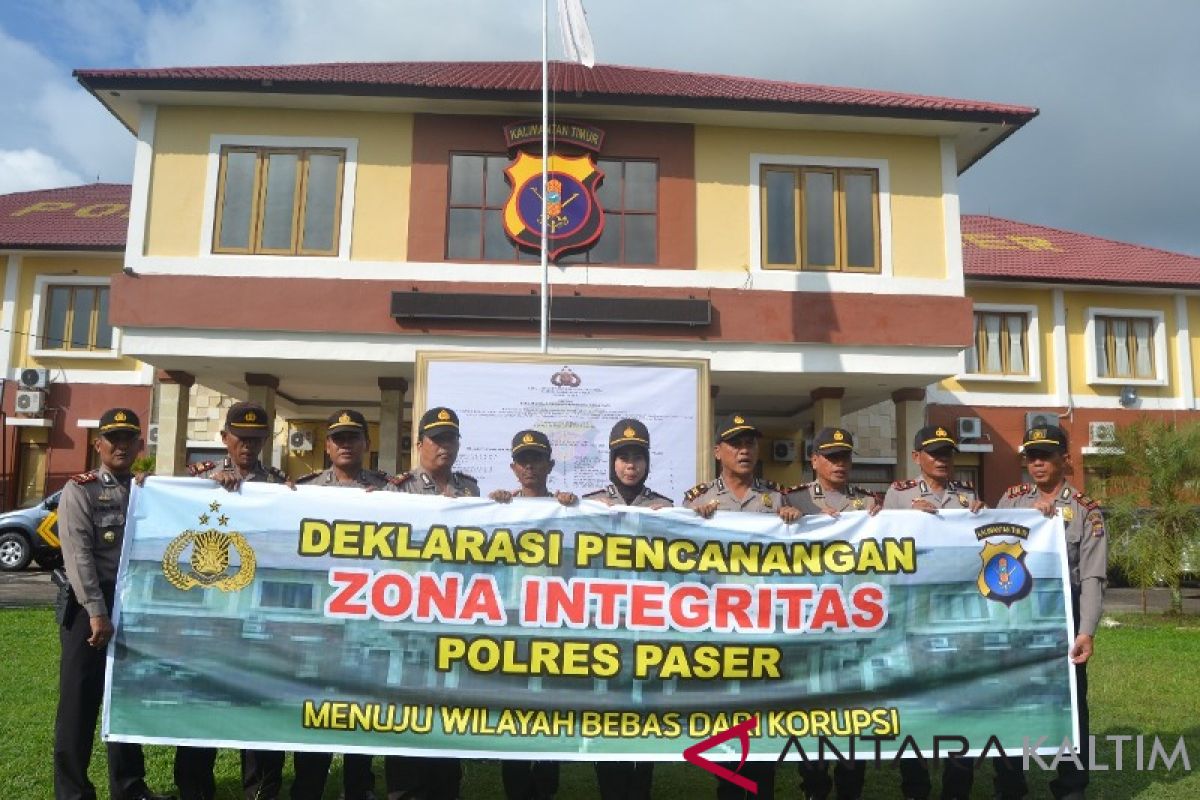 Polres Paser Deklrasikan Zona Integritas Bebas Korupsi