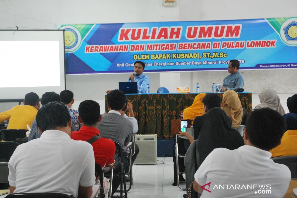 IAGI edukasi mahasiswa STIA Mataram tentang kebencanaan