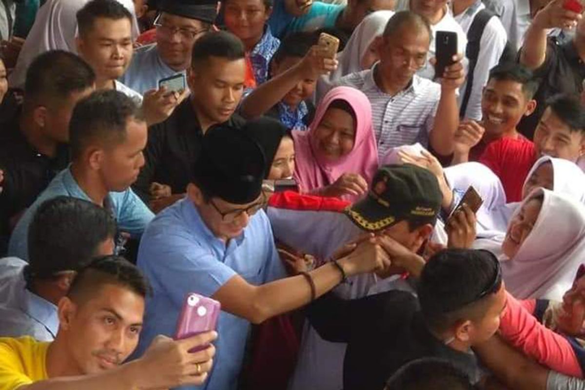 Warga histeris sambut Sandiaga Uno di Payakumbuh