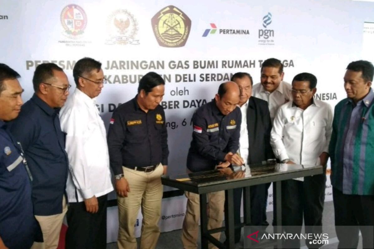 Jaringan gas bumi untuk 5.560 rumah tangga di Deliserdang diresmikan