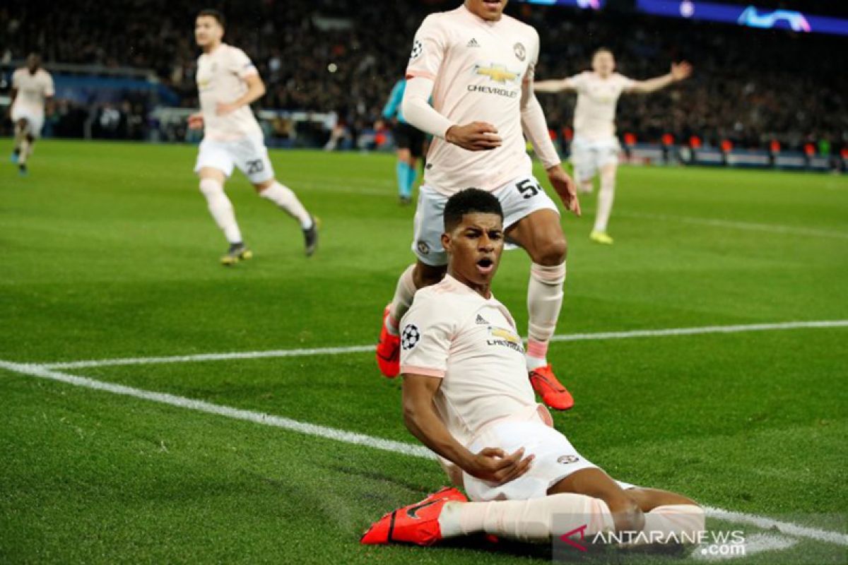 Rashford kunci kemenangan United vs PSG dan lolos perempat final Liga Champions