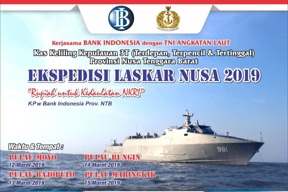 BI-TNI AL layani kas keliling pulau terluar NTB