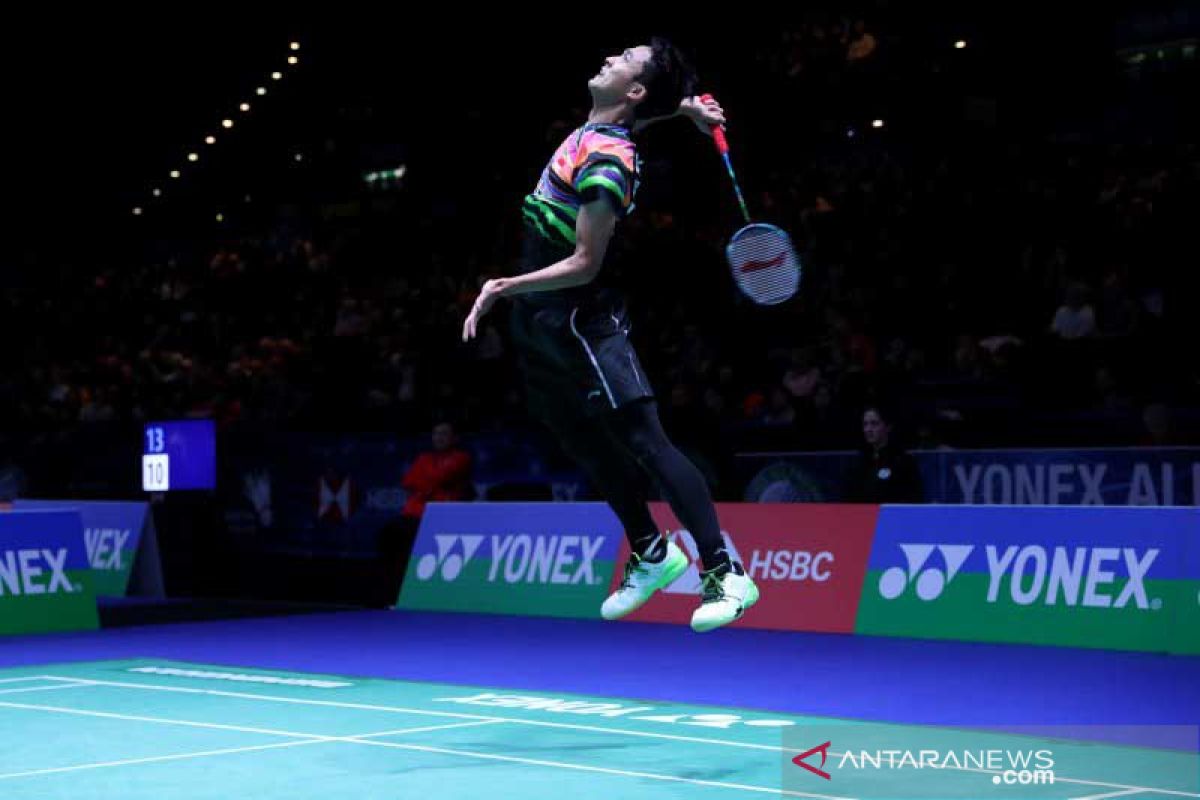 Jonatan tersingkir dari All England akibat kulit jari kaki robek