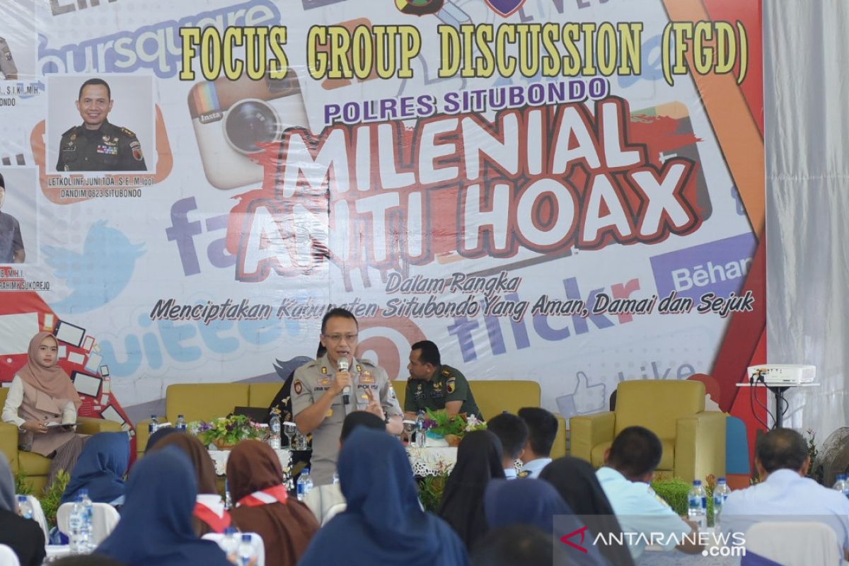 Ratusan milenial Situbondo deklarasikan antihoax