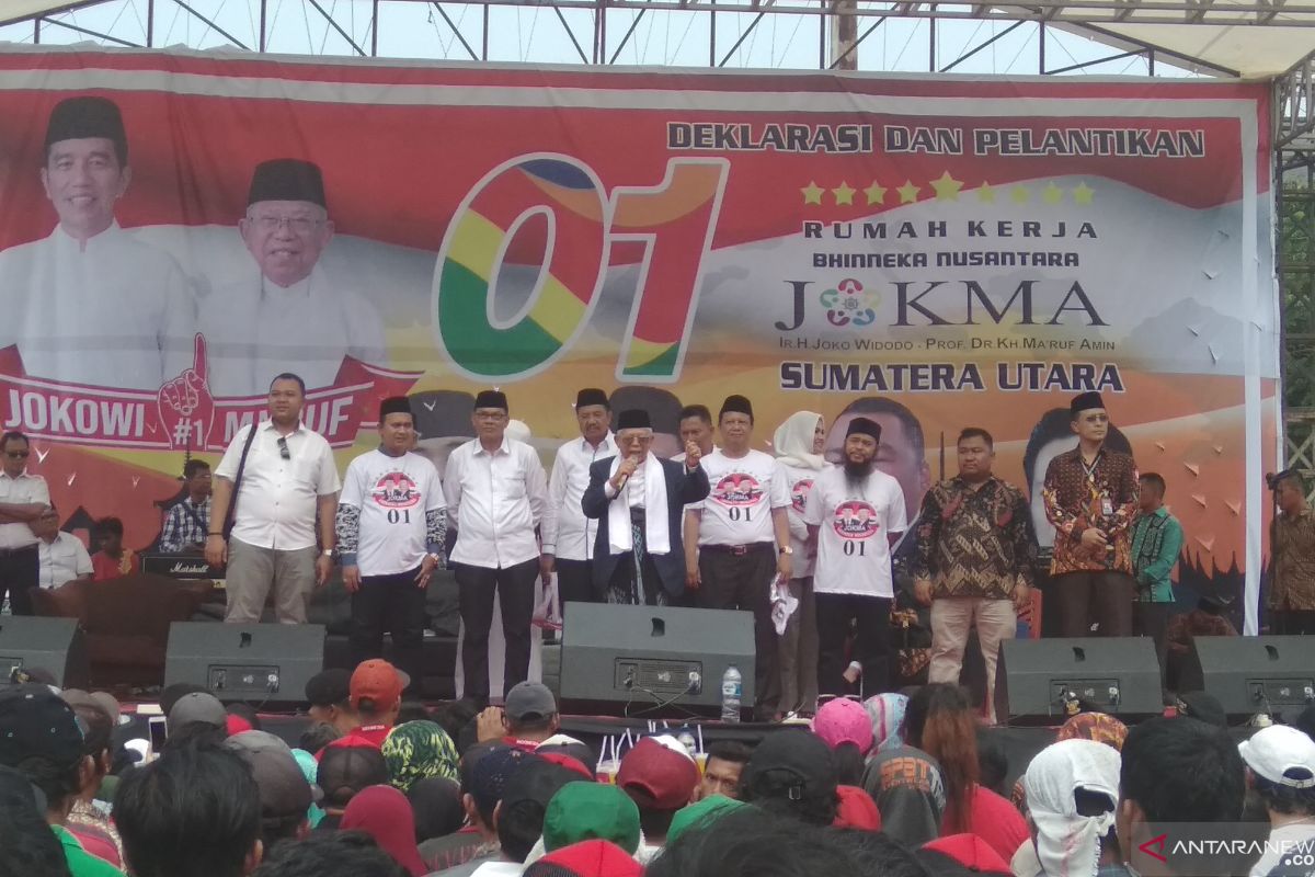 Ma'ruf Amin sebut Jokowi pembela rakyat jelata