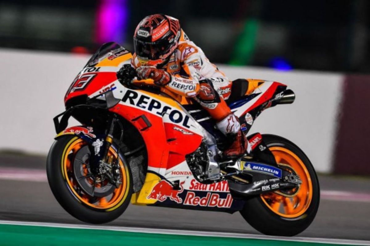 Otomotif - Marquez pecahkan rekor lap Sirkuit Losail, puncaki FP2