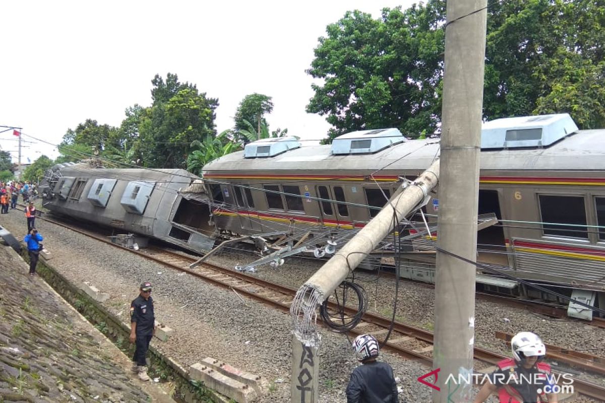 Kecelakaan kereta di Bogor mengakibatkan enam orang luka
