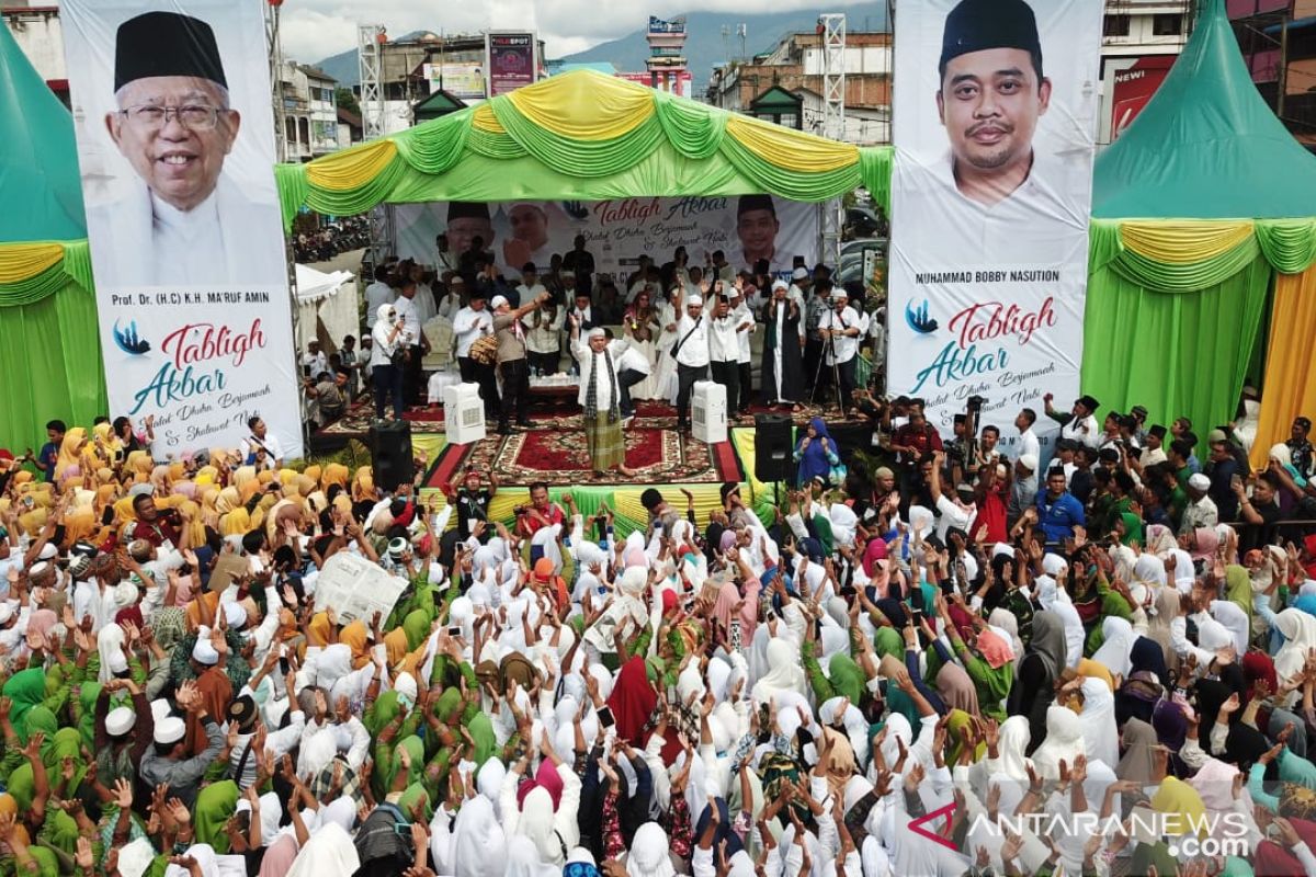 Ma'ruf Amin jajaki wilayah Padang Lawas dan Madina