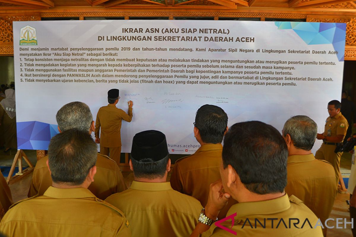 ASN Aceh Ikrar aku siap nentral pemilu 2019