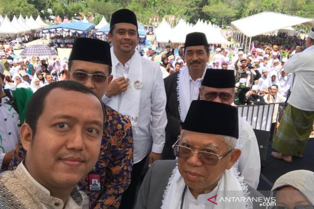 Menantu Jokowi yakini semua masyarakat Mandailing Natal dukung Ma'ruf Amin