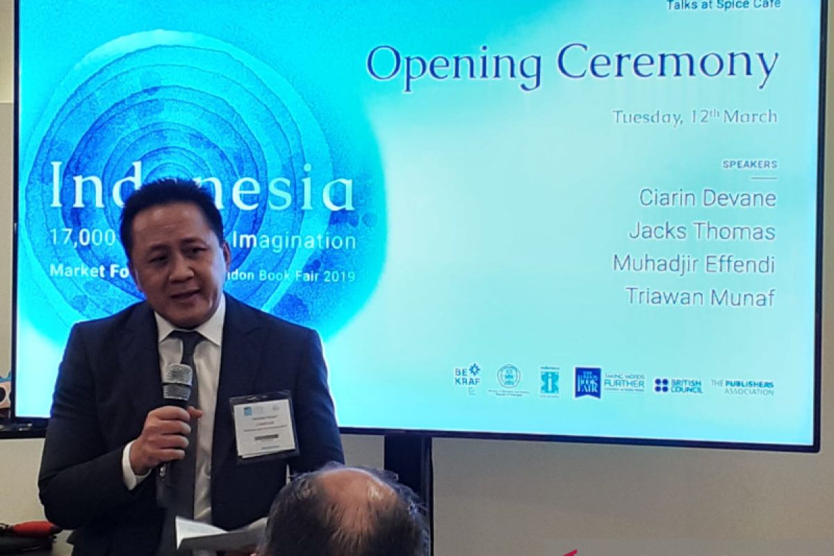 Triawan buka Paviliun Indonesia di London Book Fair 2019