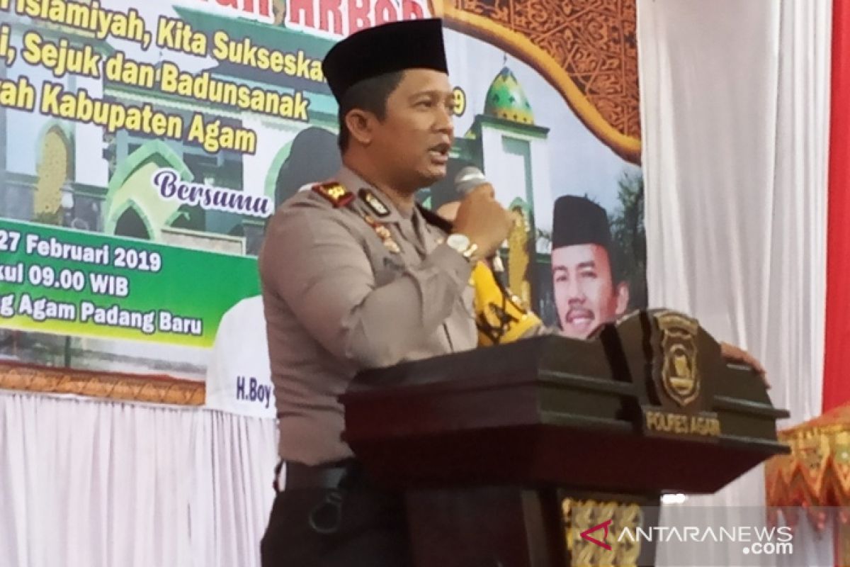 35 hari jelang pemilu, Polisi: kondisi kamtibmas di Agam masih kondusif