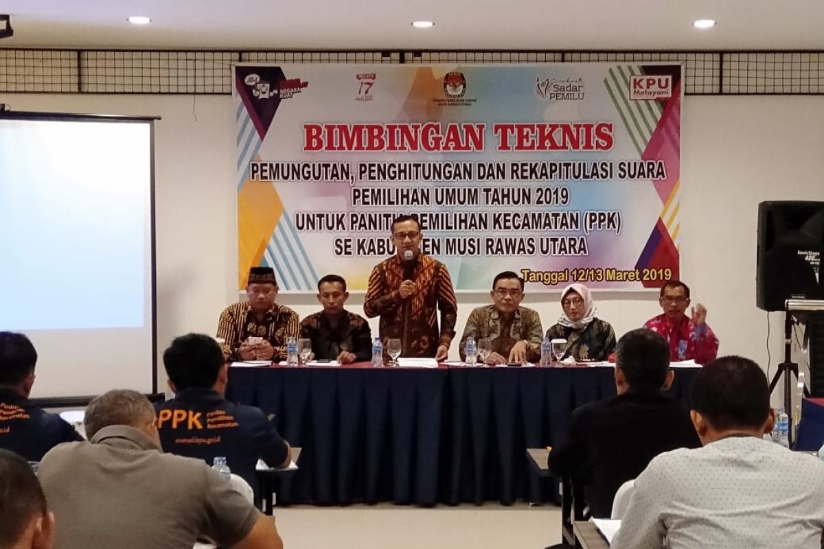 35 Panitia Pemilihan Kecamatan Muratara ikuti bimbingan teknis