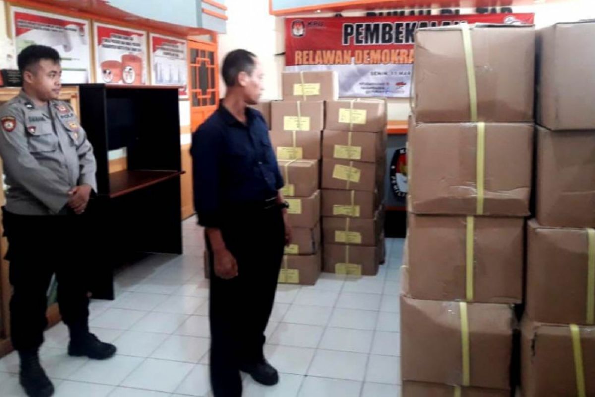KPU Barito Utara terima 642 kotak tiga surat suara