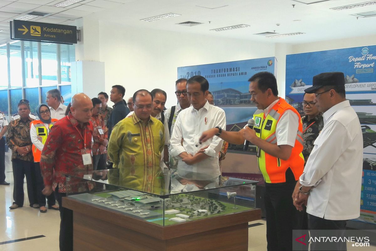 President Jokowi inaugurates new terminal of Depati Amir Airport