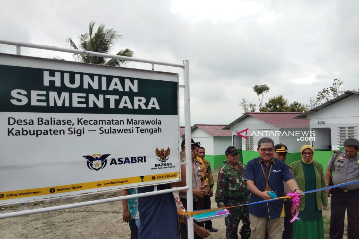 Asabri resmikan Huntara untuk korban gempa Sulteng