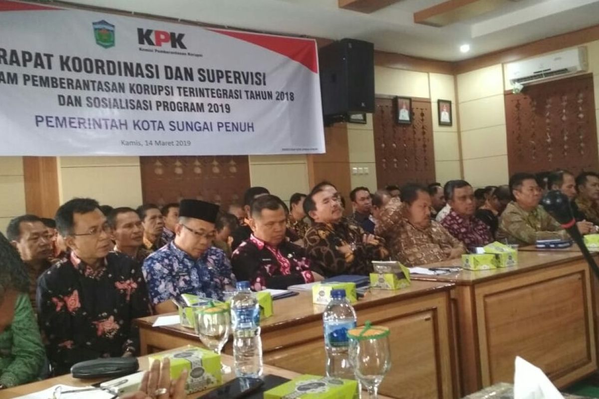 KPK rapat koordinasi pencegahan korupsi dengan Pemkot Sungai Penuh