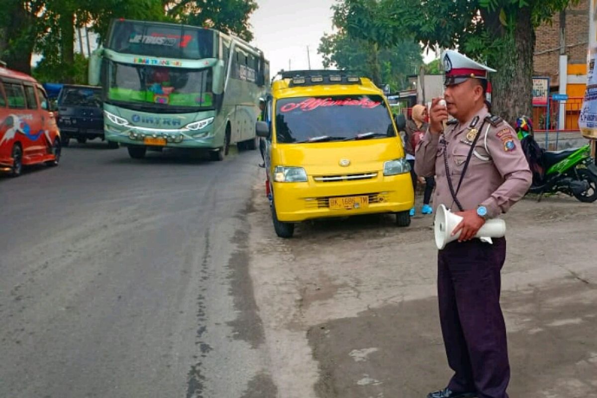 Satlantas Polres Simalungun penyuluhan keliling berkendara selamat