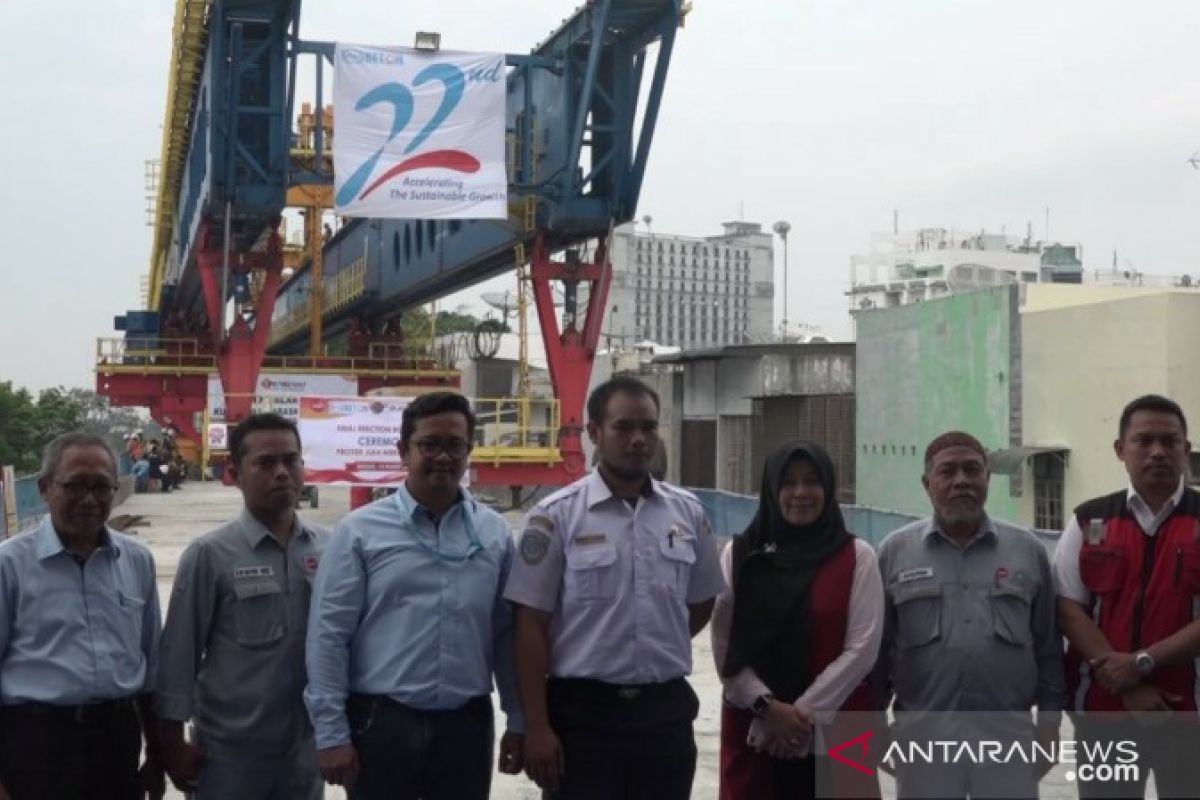 Proyek rel layang kereta api Medan - Bandara Kualanamu rampung dikerjakan