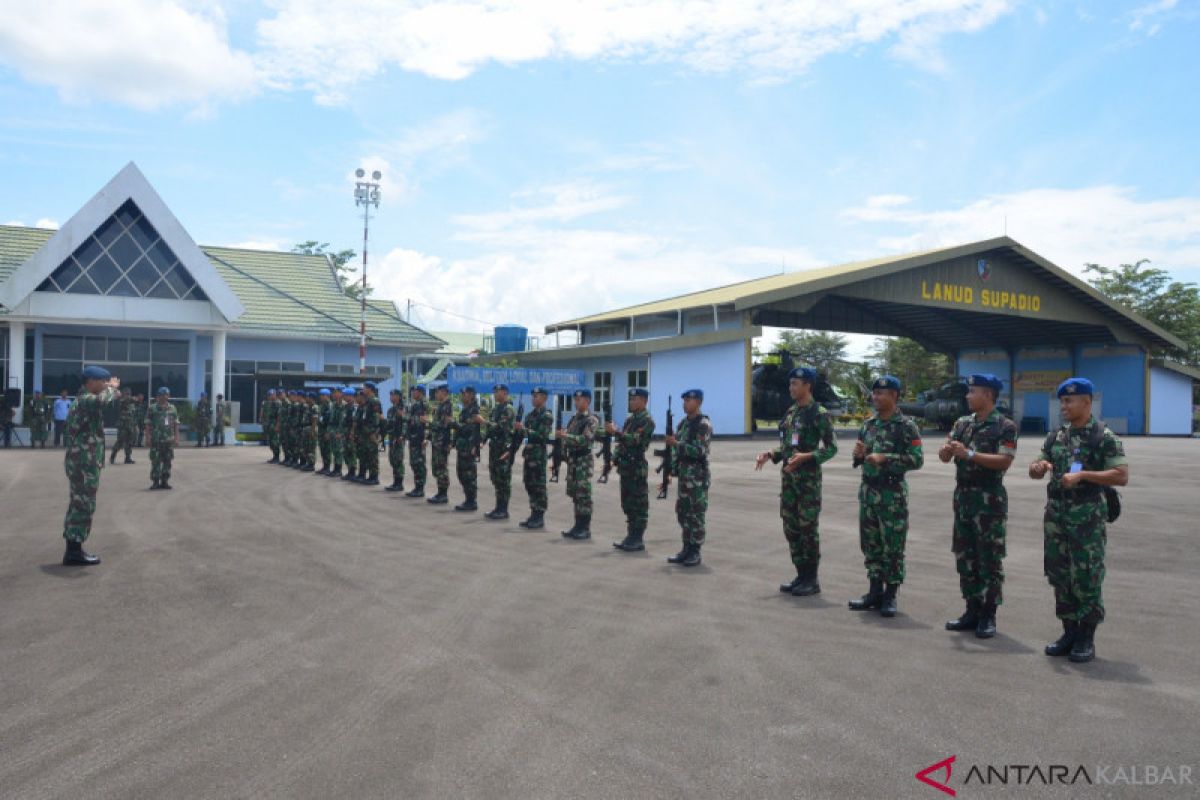 Prajurit Lanud Supadio terima materi peraturan militer dasar dari Kodiklatau