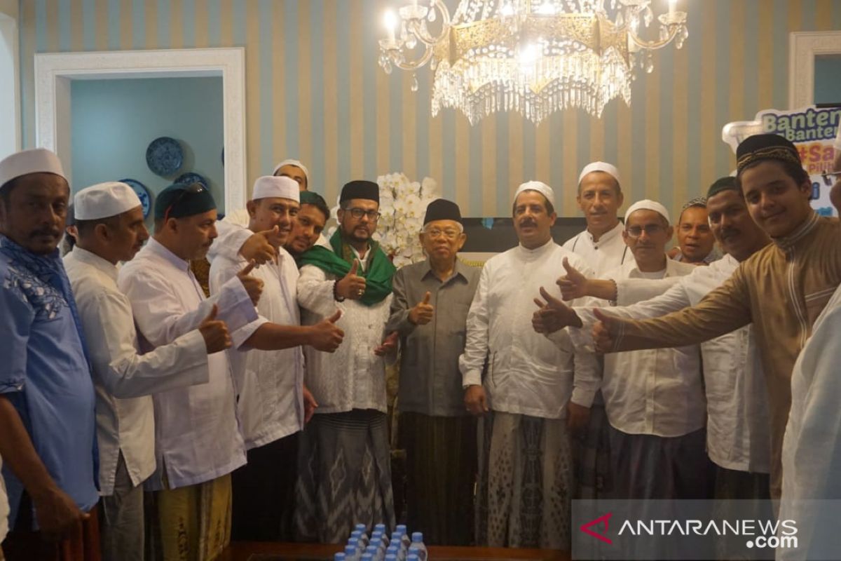 Jelang debat Ma'ruf terima dukungan habaib Jatim