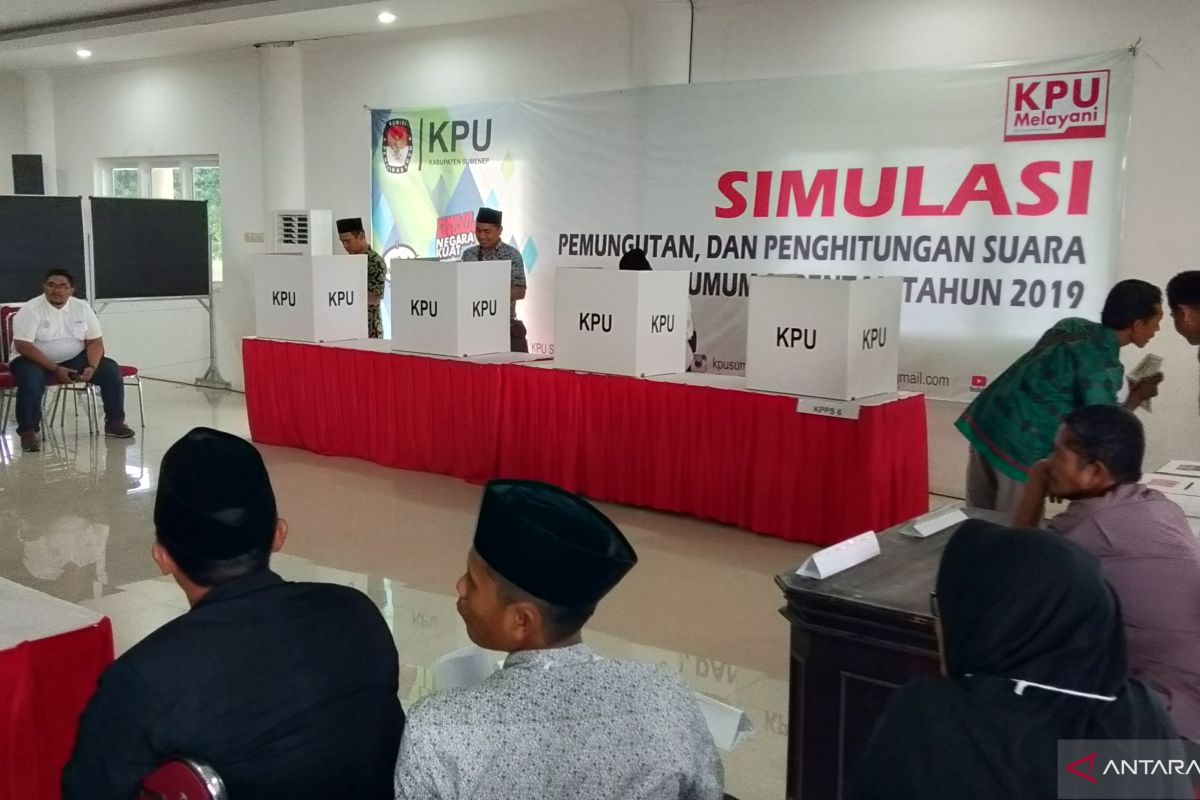 KPU Sumenep gelar simulasi pemungutan dan penghitungan suara