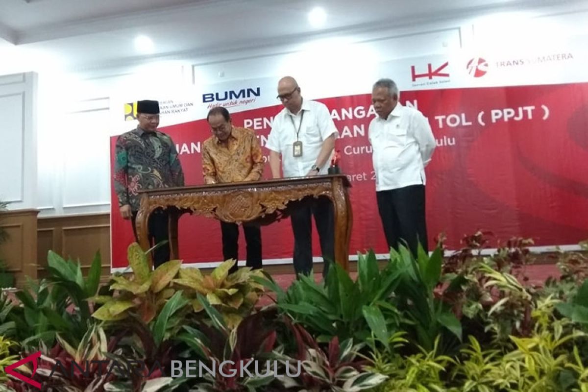 Menteri PU tandatangani pembangunan tol Bengkulu - Lubuk Linggau