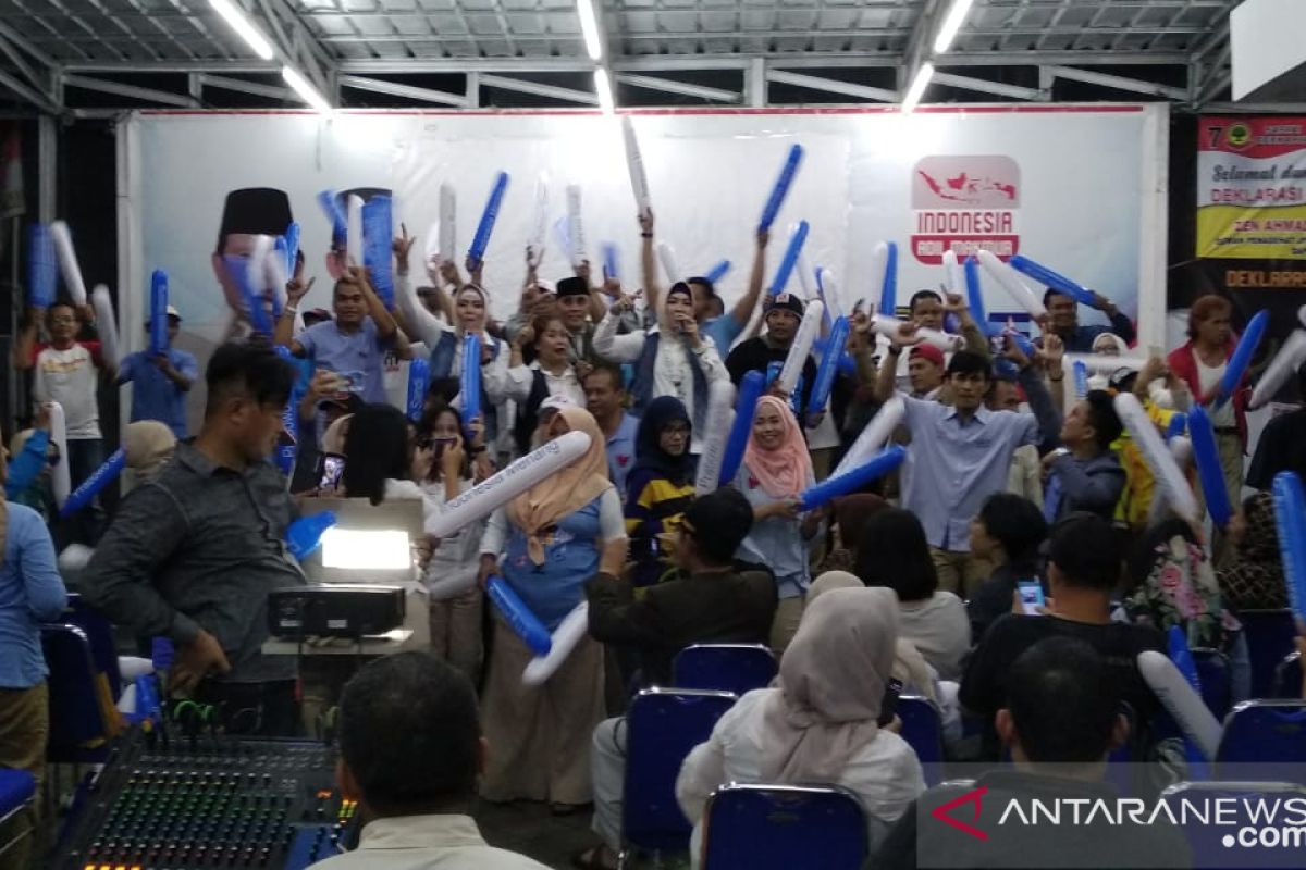 Relawan penuhi nobar debat cawapres di Seknas Prabowo-Sandi
