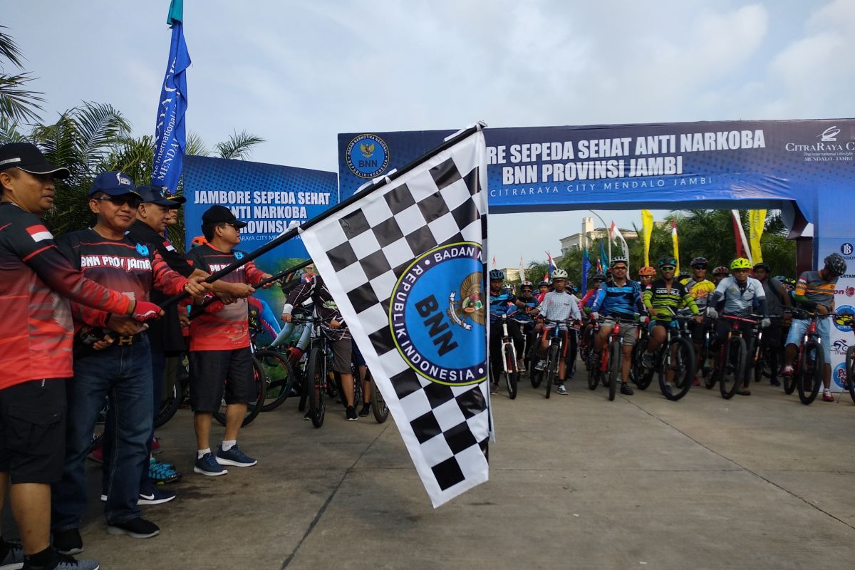 Ribuan goweser ikut Jambore Sepeda Sehat Anti Narkoba (video)