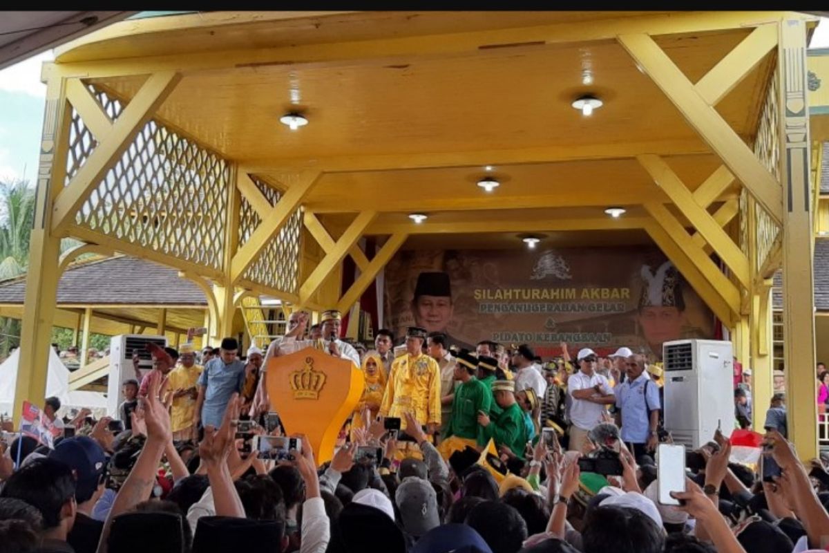 Probowo Subianto dapat gelar kebangsawanan Istana Kadriah Pontianak