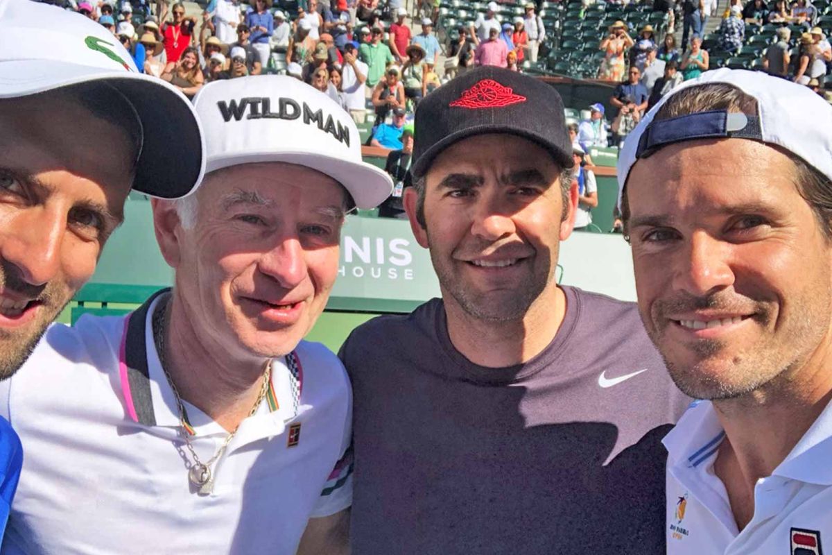 Djokovic/Sampras vs McEnroe/Haas hibur penonton di Indian Wells