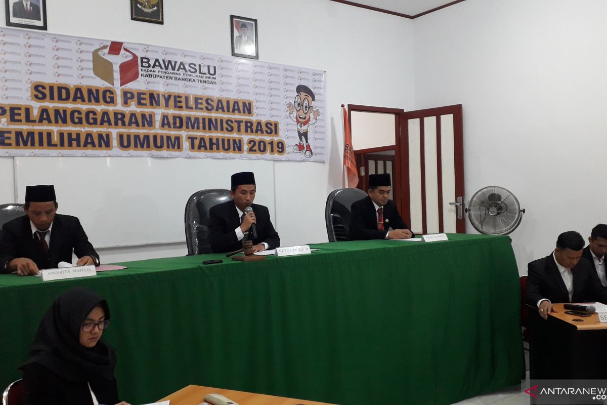 Bawaslu Bangka Tengah gelar sidang pelanggaran administrasi Pemilu (Video)