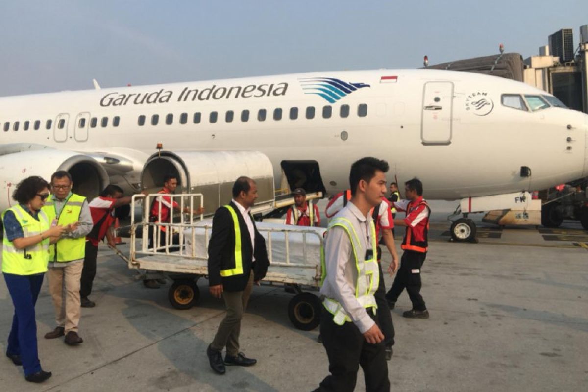 Garuda serahkan jenazah gempa Lombok ke Menteri Transportasi Malaysia