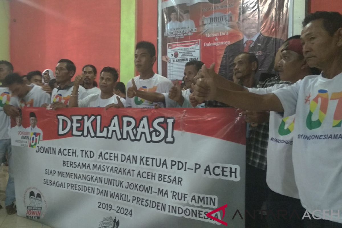 Warga Aceh Besar dukung  Jokowi-Ma'ruf Amin