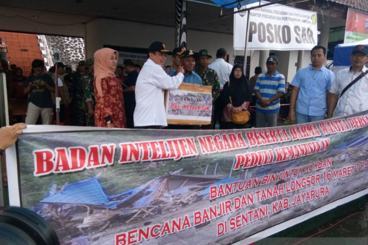 BIN Papua sumbang  bantuan korban banjir Jayapura