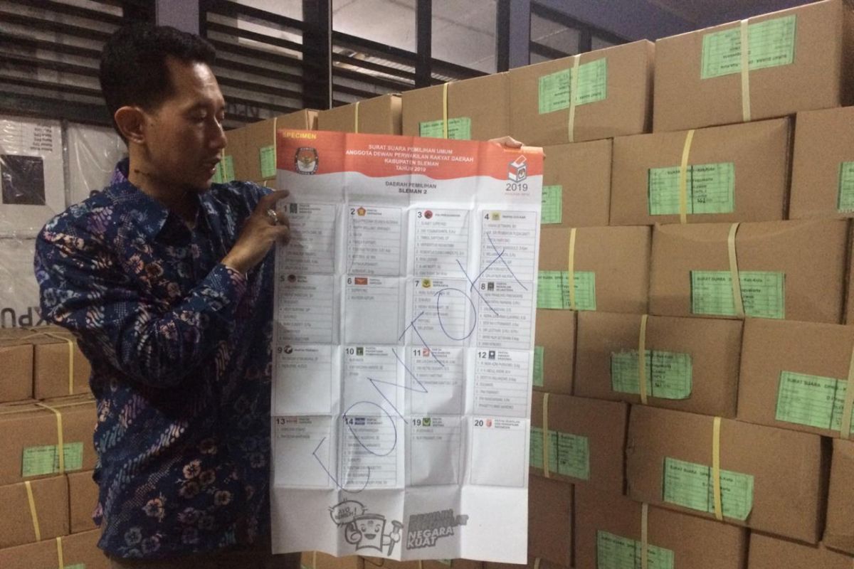 Kondisi surat suara di KPU Sleman 99 persen baik