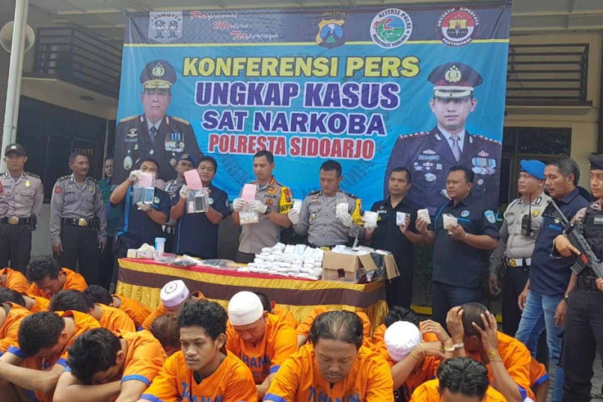 Satnarkoba Polresta Sidoarjo ungkap 22 kasus